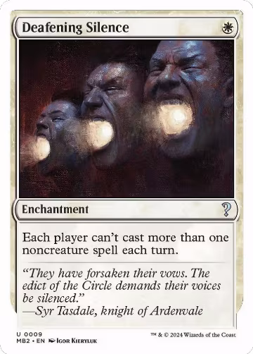 Deafening Silence (White Border) (9), Mystery Booster 2 — Magic card price