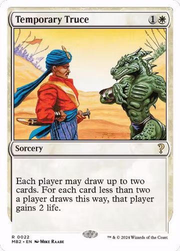Temporary Truce (White Border) (22), Mystery Booster 2 — Magic card price
