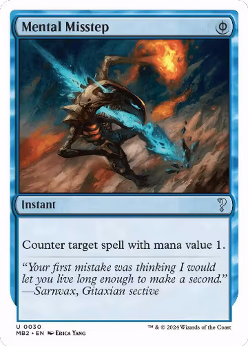Mental Misstep (White Border) (30), Mystery Booster 2 — Magic card price