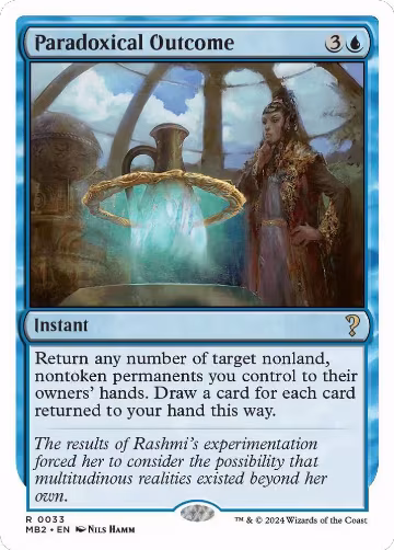 Paradoxical Outcome (White Border) (33), Mystery Booster 2 — Magic card price