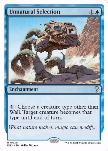 Unnatural Selection (White Border) (38), Mystery Booster 2 — Magic card price