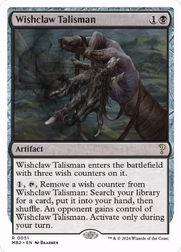 Wishclaw Talisman (White Border) (51), Mystery Booster 2 — Magic card price
