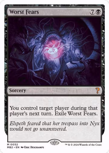 Worst Fears (White Border) (52), Mystery Booster 2 — Magic card price