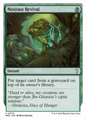 Noxious Revival (White Border) (70), Mystery Booster 2 — Magic card price