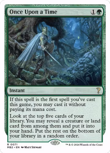 Once Upon a Time (White Border) (71), Mystery Booster 2 — Magic card price