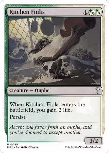 Kitchen Finks (White Border) (85), Mystery Booster 2 — Magic card price