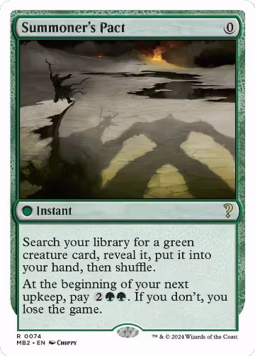 Summoner's Pact (White Border) (74), Mystery Booster 2 — Magic card price