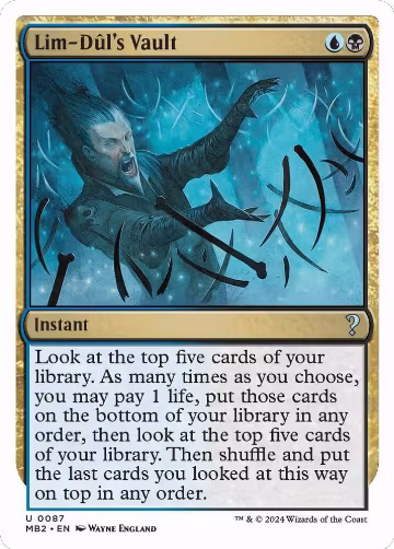 Lim-Dul's Vault (White Border) (87), Mystery Booster 2 — Magic card price