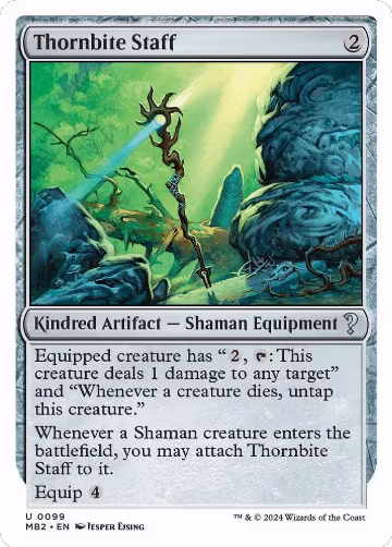 Thornbite Staff (White Border) (99), Mystery Booster 2 — Magic card price