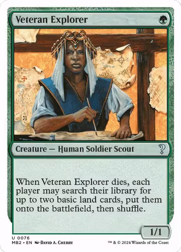 Veteran Explorer (White Border) (76), Mystery Booster 2 — Magic card price
