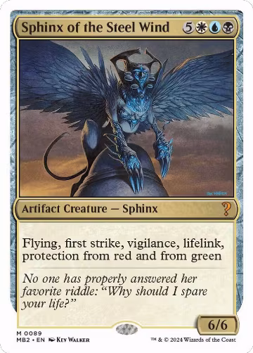 Sphinx of the Steel Wind (White Border) (89), Mystery Booster 2 — Magic card price