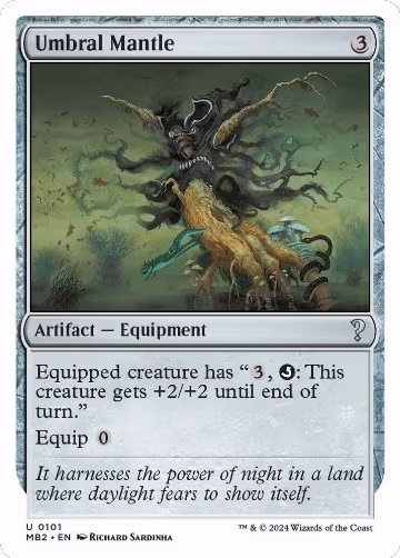 Umbral Mantle (White Border) (101), Mystery Booster 2 — Magic card price