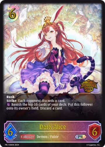 Dark Alice (Showdown 2024) (PR-109EN), Shadowverse: Evolve Promo Cards — Shadowverse card price