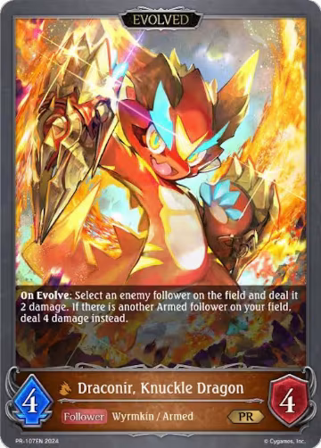Draconir, Knuckle Dragon (Evolved) (PR-107EN), Shadowverse: Evolve Promo Cards — Shadowverse card price