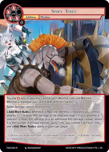 Spiky Tires (TSR-030 R), The Battle at the Sacred Ruins — Force of Will card price