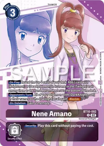 Nene Amano (Premium Heroines Set) (BT10-092 R), Xros Encounter — Digimon card price