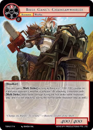 Biker Gang's Chainsawwhirler (TSR-017 N), The Battle at the Sacred Ruins — Force of Will card price