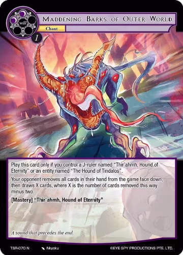 Maddening Barks Of Outer World (TSR-070 N), The Battle at the Sacred Ruins — Force of Will card price