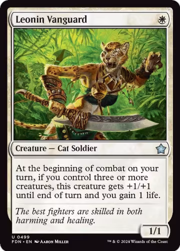 Leonin Vanguard (499), Foundations — Magic card price