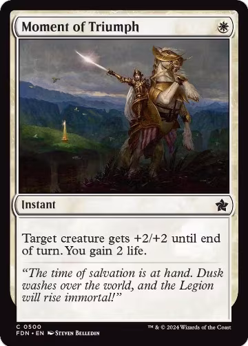 Moment of Triumph (500), Foundations — Magic card price