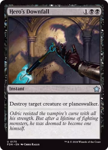 Hero's Downfall (175), Foundations — Magic card price