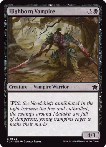 Highborn Vampire (522), Foundations — Magic card price