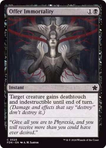 Offer Immortality (525), Foundations — Magic card price