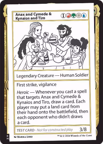 Anax and Cymede & Kynaios and Tiro, Mystery Booster 2 Playtest Cards — Magic card price