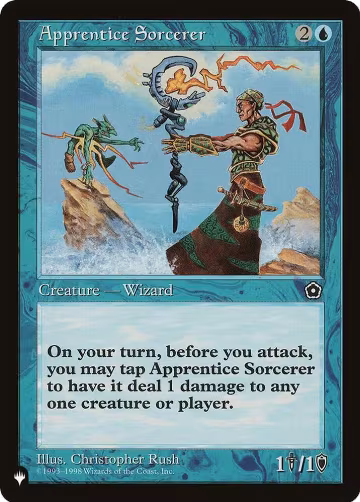 Apprentice Sorcerer, The List Reprints — Magic card price