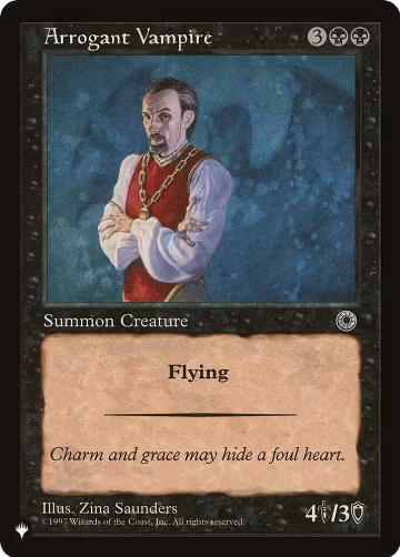 Arrogant Vampire, The List Reprints — Magic card price