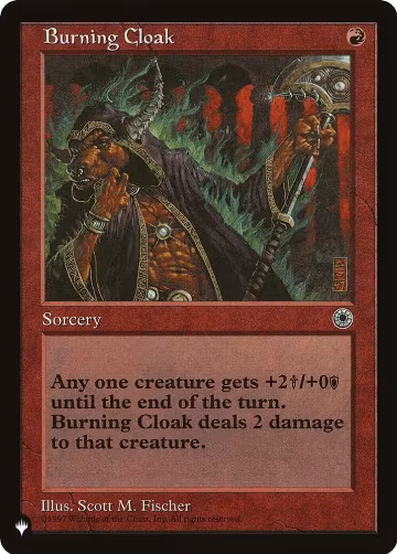 Burning Cloak, The List Reprints — Magic card price