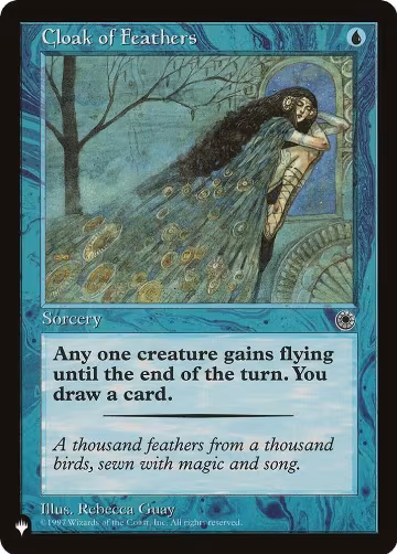 Cloak of Feathers, The List Reprints — Magic card price