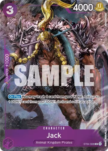 Jack (Premium Card Collection -BANDAI CARD GAMES Fest. 23-24 Edition-) (ST04-008), One Piece Promotion Cards — One Piece card price