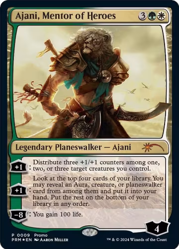 Ajani, Mentor of Heroes (Deluxe Commander Kit) (9), Unique and Miscellaneous Promos — Magic card price