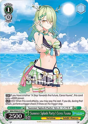 Summer Splash Party! Ceres Fauna (HOL/WE44-E18 N), hololive production Summer Collection Premium Booster — Weiß Schwarz card price