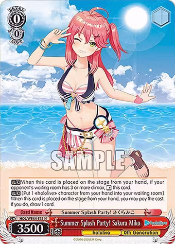 Summer Splash Party! Sakura Miko (HOL/WE44-E31 N), hololive production Summer Collection Premium Booster — Weiß Schwarz card price