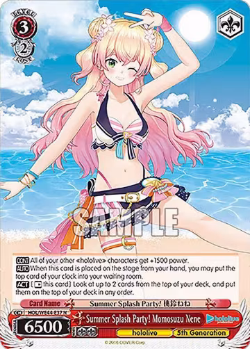 Summer Splash Party! Momosuzu Nene (HOL/WE44-E37 N), hololive production Summer Collection Premium Booster — Weiß Schwarz card price