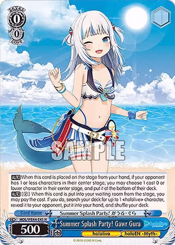Summer Splash Party! Gawr Gura (HOL/WE44-E41 N), hololive production Summer Collection Premium Booster — Weiß Schwarz card price