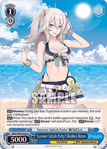 Summer Splash Party! Shishiro Botan (HOL/WE44-E45 N), hololive production Summer Collection Premium Booster — Weiß Schwarz card price