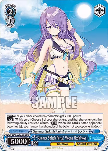 Summer Splash Party! Moona Hoshinova (HOL/WE44-E46 N), hololive production Summer Collection Premium Booster — Weiß Schwarz card price