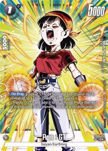 Pan : GT (Tournament Pack -Winner- 03) (FB03-124), Tournament and Championship Promos — DB Fusion card price
