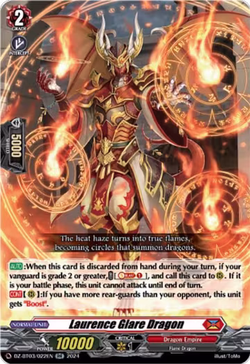 Laurence Glare Dragon (DZ-BT03/022EN), DZ-BT03: Dimensional Transcendence — Vanguard card price