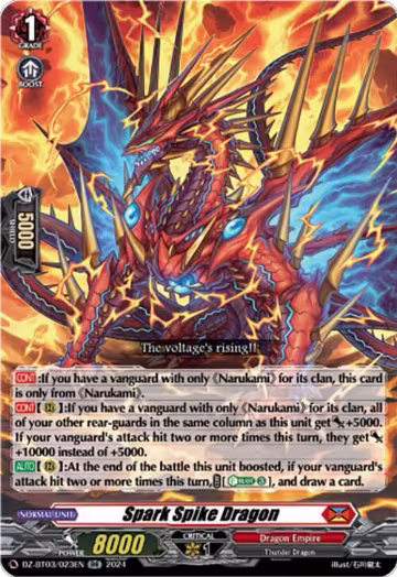 Spark Spike Dragon (DZ-BT03/023EN), DZ-BT03: Dimensional Transcendence — Vanguard card price