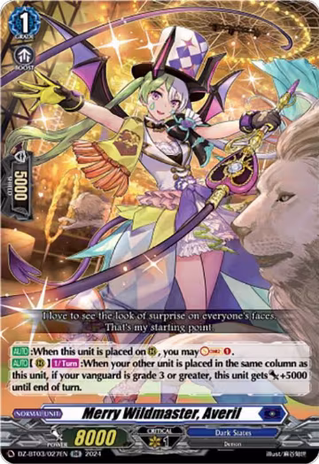 Merry Wildmaster, Averil (DZ-BT03/027EN), DZ-BT03: Dimensional Transcendence — Vanguard card price