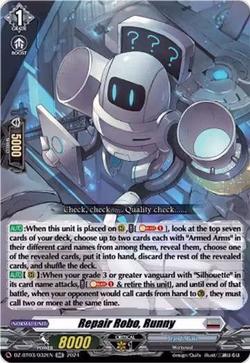 Repair Robo, Runny (DZ-BT03/032EN), DZ-BT03: Dimensional Transcendence — Vanguard card price