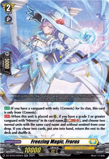 Freezing Magic, Froros (DZ-BT03/035EN), DZ-BT03: Dimensional Transcendence — Vanguard card price