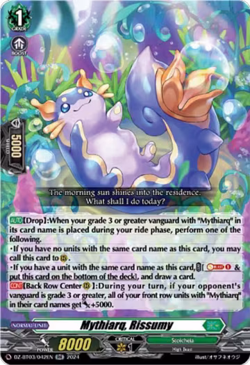 Mythiarq, Rissumy (DZ-BT03/042EN), DZ-BT03: Dimensional Transcendence — Vanguard card price