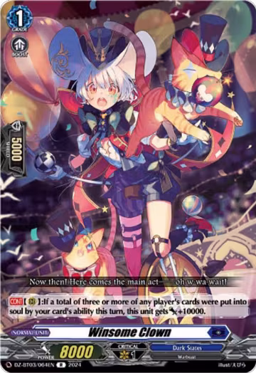 Winsome Clown (DZ-BT03/064EN), DZ-BT03: Dimensional Transcendence — Vanguard card price