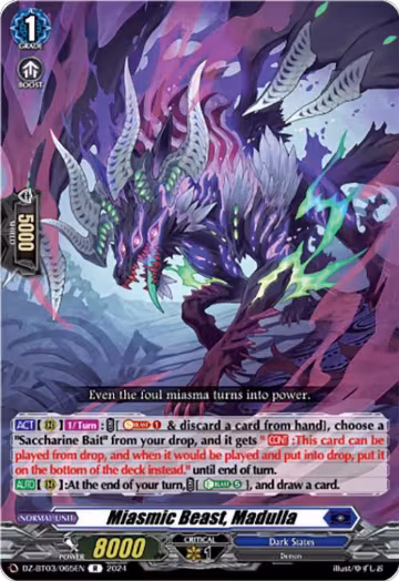Miasmic Beast, Madulla (DZ-BT03/065EN), DZ-BT03: Dimensional Transcendence — Vanguard card price