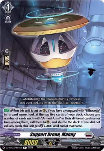 Support Drone, Manny (DZ-BT03/071EN), DZ-BT03: Dimensional Transcendence — Vanguard card price